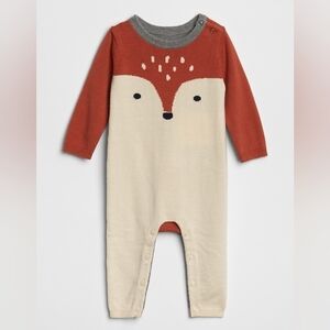 Gap Fox sweater one piece 3-6 months